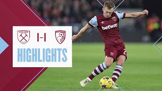 West Ham 11 Bournemouth  Hammers Extend Unbeaten Run  Premier League Highlights [upl. by Names]