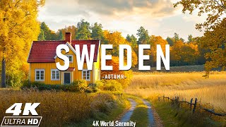 Autumn Sweden 4K Ultra HD • Stunning Footage Sweden Scenic Relaxation Film with Calming Music [upl. by Rolf881]