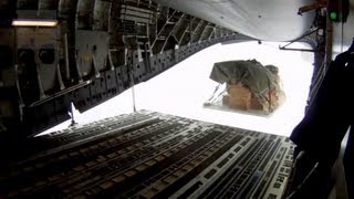 C17 Globemaster III Air Drop 105mm Howitzer [upl. by Notsgnik]