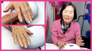 YN NAIL SCHOOL  Doing A 3Week Fiber Gel Manicure on My Mom [upl. by Anna]