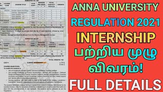 Anna University Summer Internship Full Details  Engineering Internship Details  Internship  R2021 [upl. by Spanos]