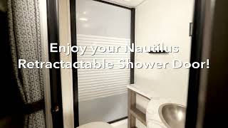 Nautilus Retractable Shower Door Installation Video [upl. by Rogergcam162]