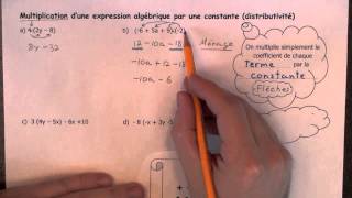 Algèbre  multiplication par une constante  distributivité nc p 45 [upl. by Xenophon896]