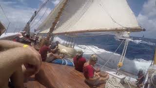 Schooner Columbia rail down in Antigua [upl. by Airlee]