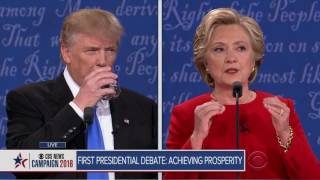 Full video TrumpClinton first presidential debate [upl. by Enialem]