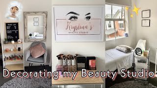 DECORATING MY BEAUTY ROOM  BEAUTY ROOM TOUR  KRYSTINAS BEAUTY STUDIO  Krystina Sdoeung [upl. by Eimak]