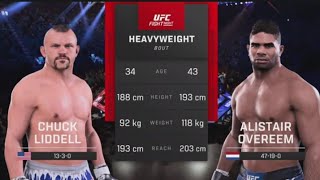 UFC 5 Chuck Liddell Vs Alistair Overeem  Amazing UFC Heavyweight Fight English Commentary PS5 [upl. by Azeret815]