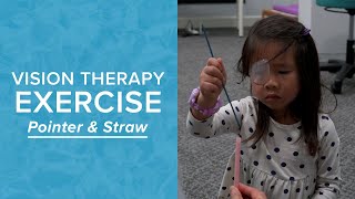 AN EASY TO DO Vision Therapy Exercise For CHILDREN Pointer and Straw [upl. by Rochkind455]