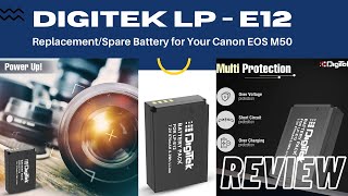 DIGITEK LP E12 Lithiumion Rechargeable Battery Pack for DSLR Camera for EOS M Series Review [upl. by Lowis27]