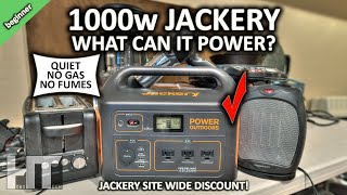 JACKERY 1000 Solar Generator REAL WORLD DEMO Site Wide Discount Coupon Promo Code [upl. by Riocard]