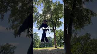 Slackliner を目指す Day 1 slackline berlin Germany 朝活スラックライン shorts [upl. by Pickar]