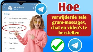 Hoe verwijderde Telegramchats berichten fotos en videos te herstellen nieuw proces [upl. by Pubilis504]