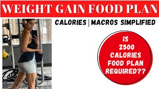 FREE WEIGHT GAIN FOOD PLAN  Surplus calories and macros breakdown simplified to gain weight [upl. by Notnil]