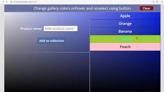 【PowerApps】 How to change gallery item colors OnHover and OnSelect using Button control [upl. by Steffie]