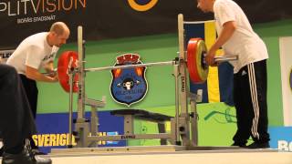 SM 2014 Patrik Karlsson Klassisk Bänkpress 2115kg [upl. by Ahsikahs954]