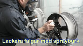 Lackerar fälgar med sprayburk [upl. by Elbert]