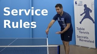 Service Rules  PingSkills  Table Tennis [upl. by Leeban]