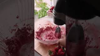 Stabilized strawberry whipped cream frosting [upl. by Othilie]