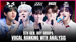 Brutally Ranking 5th Gen Boy Groups in Vocals ZB1 RIIZE BOYNEXTDOOR TWS EVNNE [upl. by Quintie87]