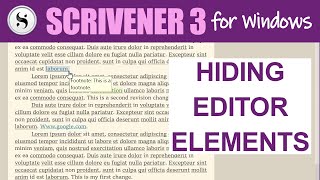 Scrivener 3 for Windows Removing Clutter Whilst Editing [upl. by Nilyarg]