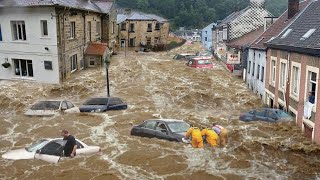 Romania is sinking Cyclone Boris and major flooding destroy homes in Galati [upl. by Aihseyk]