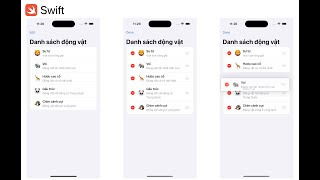 Swift List  Xóa và sắp xếp phần tử [upl. by Aniuqahs245]