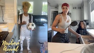 Blac Chyna Cooks Breakfast Before Son Kings Soccer Game 👩🏽‍🍳 [upl. by Attenad]