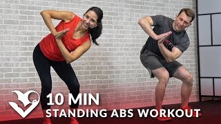 10 Minute Standing Abs Workout amp Low Impact Standing Cardio Workout  10 Min Abs  Standing Up Ab [upl. by Morville]