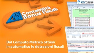 Blumatica Contabilità Bonus Fiscali [upl. by Adnowal]