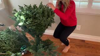 Costco 75 Foot Artificial Christmas Tree Unboxing amp Initial Review [upl. by Nauwtna]