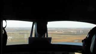 GLA Beechcraft 1900D N255GL Landing Cockpit View  KDVL [upl. by Hedvige106]