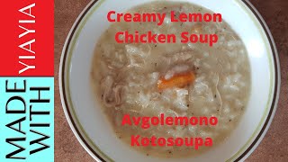 How to make Greek Lemon Chicken Soup  Avgolemono kotosoupa [upl. by Nonnarb]