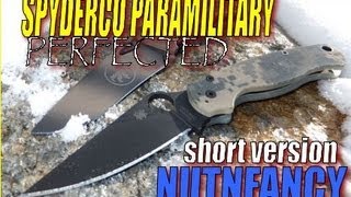 SHORT Version Spyderco Para Military 2 by Nutnfancy HoF Blade [upl. by Atirihs752]