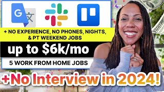 NOW HIRING in 2024 🎉  Get Paid up to 6000mo  Best Remote Jobs with No Experience [upl. by Aros]