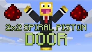 Minecraft 2x2 Spiral Piston Door  Redstone Tutorials 174 [upl. by Ahsatin470]