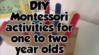 10 DIY Montessori toysactivities for one to two year old toddlers Montessori activities at home [upl. by Gilmer86]