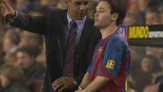 Andrés Iniesta vs Real Madrid H • Spanish League 20042005 • First Clásico Ever • 30 [upl. by Ymaj701]