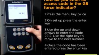 Loadrite Force Wheel Loader Scale Access Code [upl. by Mariquilla570]