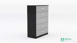 Birlea Lynx 5 Drawer Chest Black amp Grey [upl. by Lane]