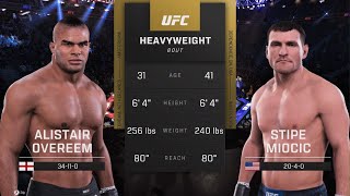 ALISTAIR OVEREEM vs STIPE MIOCIC CSG Fight Night 1 [upl. by Tollmann]