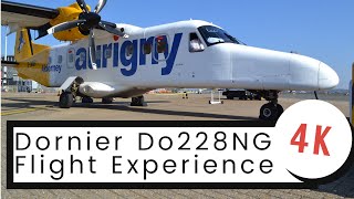 4K Aurigny Dornier Do228NG Full Flight Experience Southampton to Alderney [upl. by Helgeson]