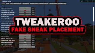 Tweakeroo Fake Sneak Placement  Minecraft Mod Tutorial [upl. by Doro]