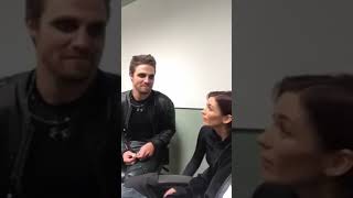 Caity Lotz Chyler Leigh and Stephen Amell livestream Part 2 [upl. by Slavin55]