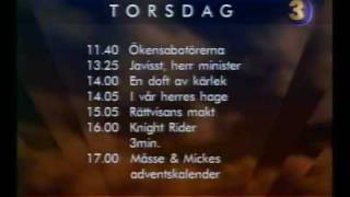 TV3tablå 19941207 [upl. by Yerg]