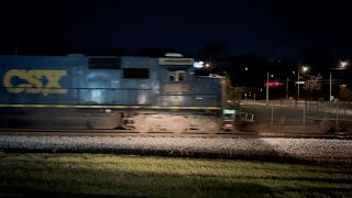 CSX SD503 8662 amp SD402 8435 Leads Rail Train W01119 on 12724 [upl. by Ettezzus]