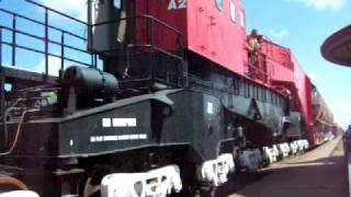 CEBX800 Schnabel rail car through Durand Mi [upl. by Nahgeam]