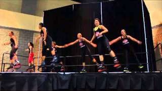 Kangoo Jumps demonstrationJump Boots Fitness and LadyFit USA [upl. by Urbano]