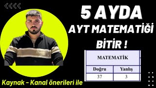 Bu Programla 5 Ayda AYT MATEMATİĞİN içinden geçiyoruz  Kaynak ve Kanal Önerileri ile 🔥 [upl. by Kyrstin]