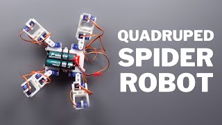 How to make Quadruped Spider Robot using Arduino and 3D parts [upl. by Bert]