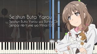 Seishun Buta Yarou  Bunny Girl Senpai OST  Piano Arrangement Synthesia [upl. by Eyaj]